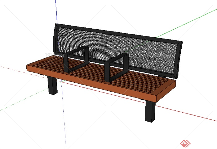 某园林景观室外坐凳设计SU模型素材6
