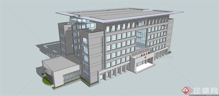 现代办公大楼建筑设计方案su模型