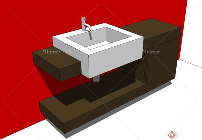 卫生洁具卫浴设施su模型