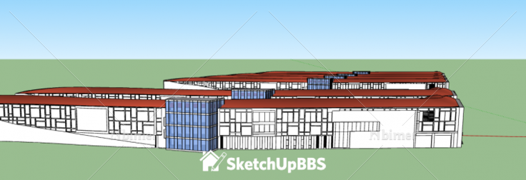 现代建筑设计方案带SketchUp模型下载分享