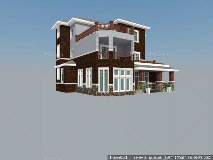 乡村豪华别墅建筑设计SketchUp模型