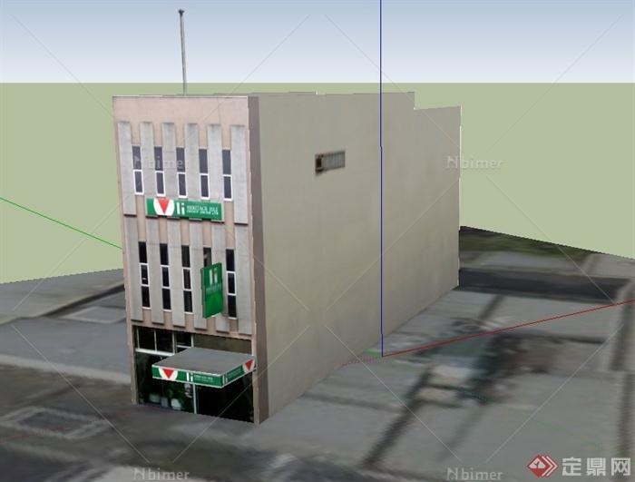 某多层植物商店建筑设计US模型