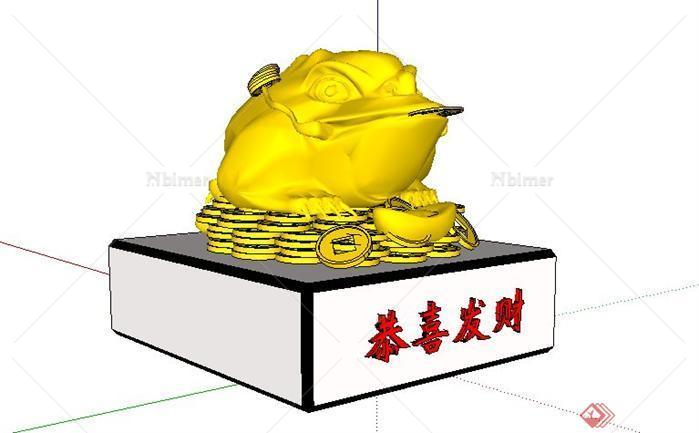 金蟾雕塑SketchUp(SU)3D模型