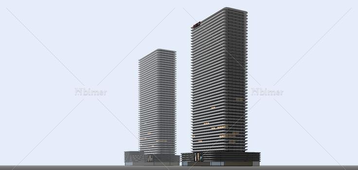 现代超高层酒店办公楼(81878)su模型下载