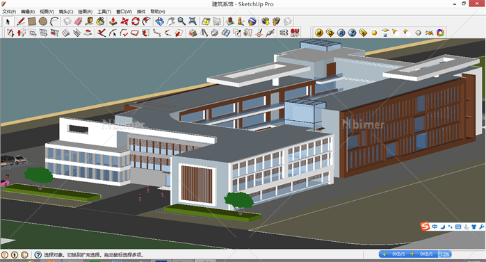 某建筑系学生建筑场馆方案设计CAD和SU模型[原创