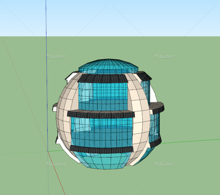 球形图片建筑免费下载_格式:skp_大小:1024X908像
