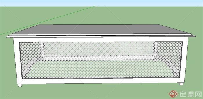 一张置物桌设计SU模型