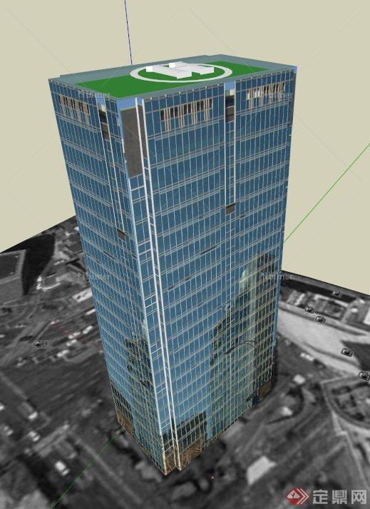 某保险公司总部大厦建筑设计SU模型