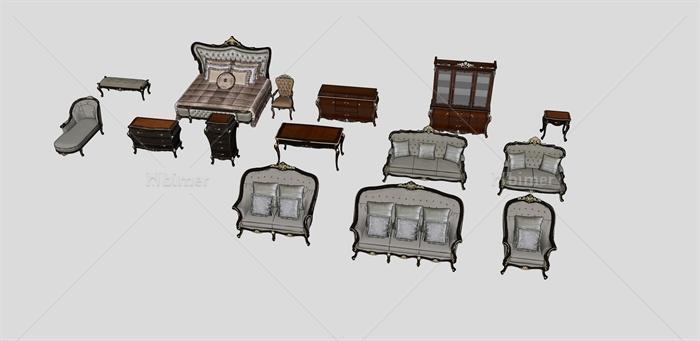 13种欧式家具设计su模型[原创]
