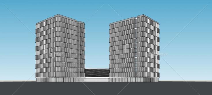 现代高层办公楼(75733)su模型下载