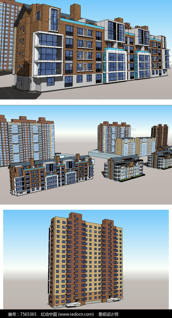 多层及高层建筑草图大师SU模型