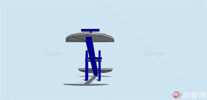 某公园跷跷板设计SU模型