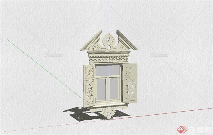 欧式窗户、窗子设计su模型