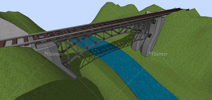 景观-铁桥(69633)su模型下载