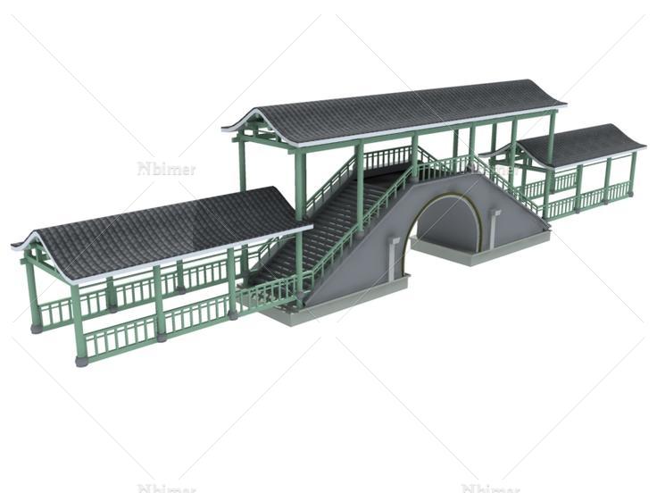 3DMAX古建廊模型