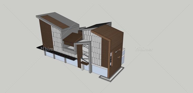 现代小商业楼(35802)su模型下载