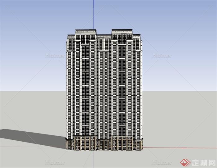 某现代大型企业办公楼建筑设计SU模型