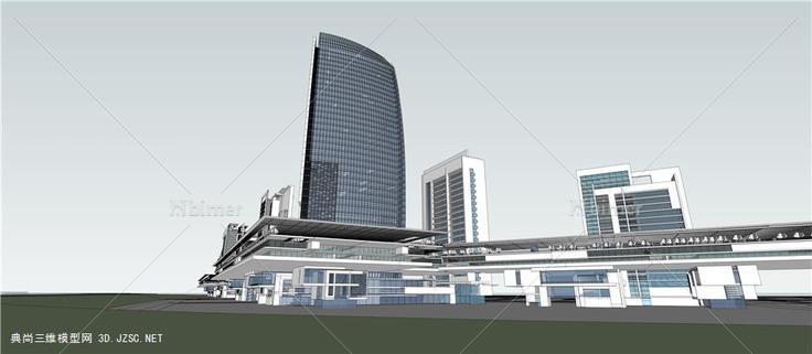 厦门翔安办公楼 高层办公楼su模型