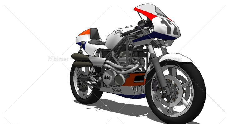 sketchup摩托车模型图片