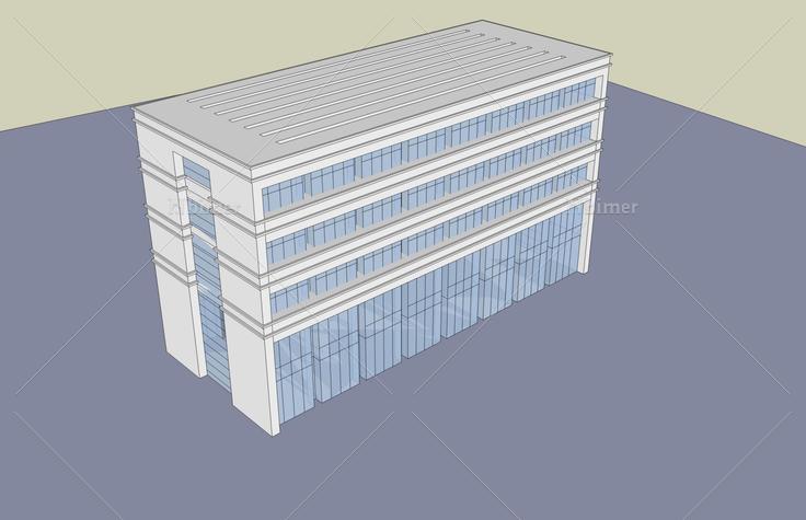 现代多层办公楼(43366)su模型下载