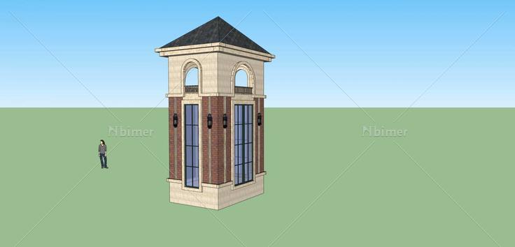 门卫 塔_细模(71528)su模型下载