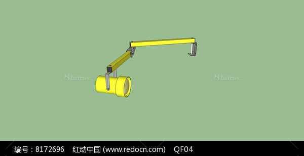 黄色壁灯模型