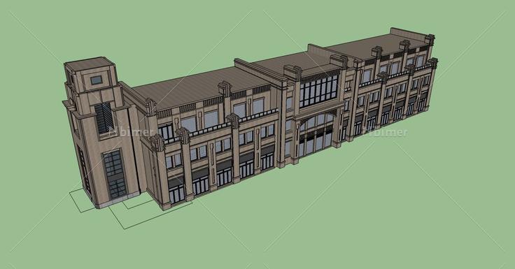 古典风格商业楼(79611)su模型下载