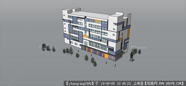 现代风格办公楼建筑规划设计方案su模型