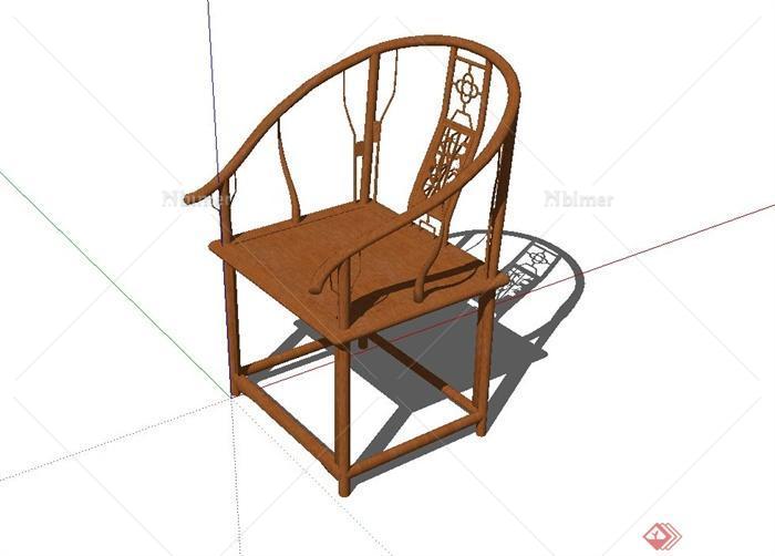 中式古典座椅SU模型[原创]