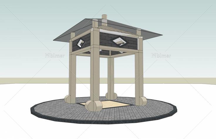凉亭(46299)su模型下载