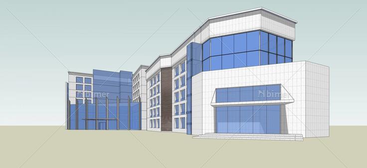 现代办公楼(58776)su模型下载
