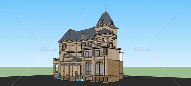 法式奢华别墅(81585)su模型下载