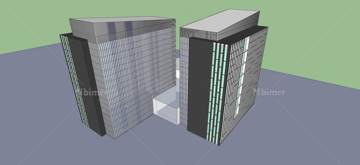 现代高层办公楼(62219)su模型下载