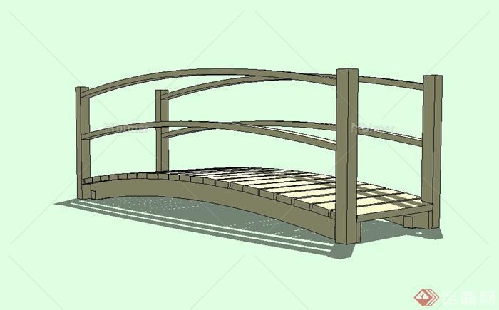 木质拱桥设计SU模型[原创]