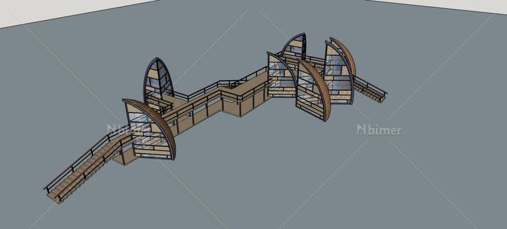 观景天桥(75400)su模型下载