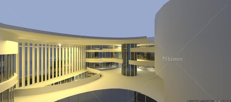 建筑设计 图书馆 别墅 su CAD 效果图