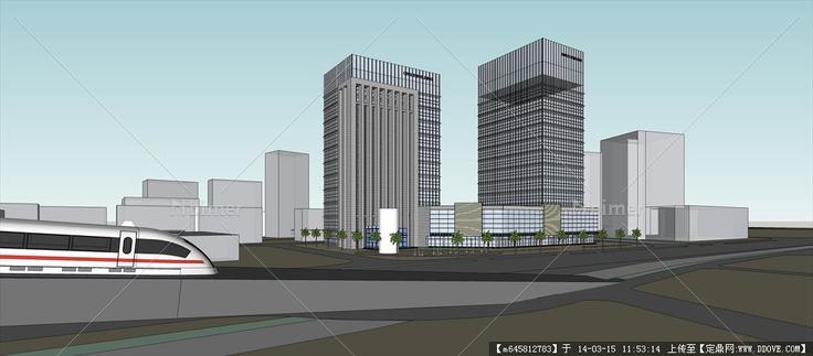 Sketch Up 精品模型---现代高层办公楼设计