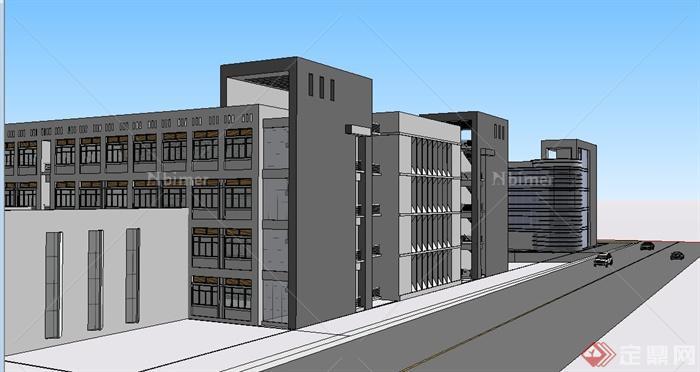 四层教学楼效果图图片