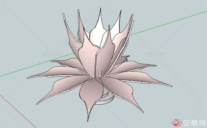 花瓣喷泉景观小品SketchUp(SU)3D模型