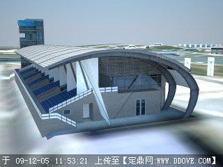 顺义奥林匹克水上公园建筑SU模型