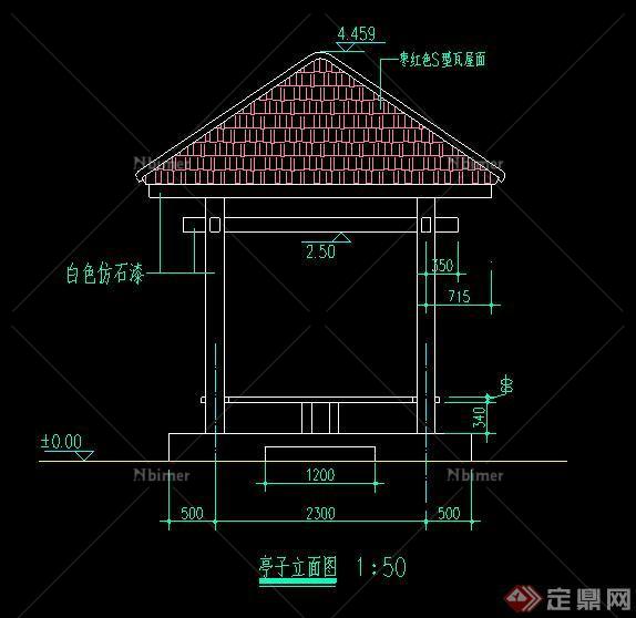 景观设计之现代景观亭设计施工图（dwg格式）