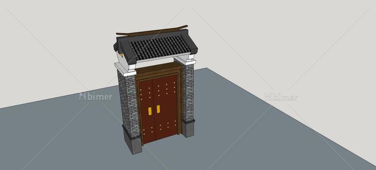 庭院大门(81599)su模型下载