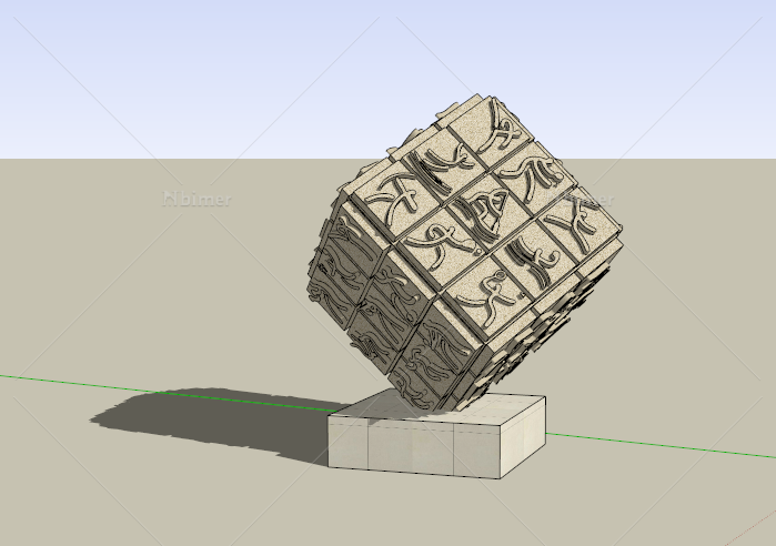雕塑-59-运动立方体