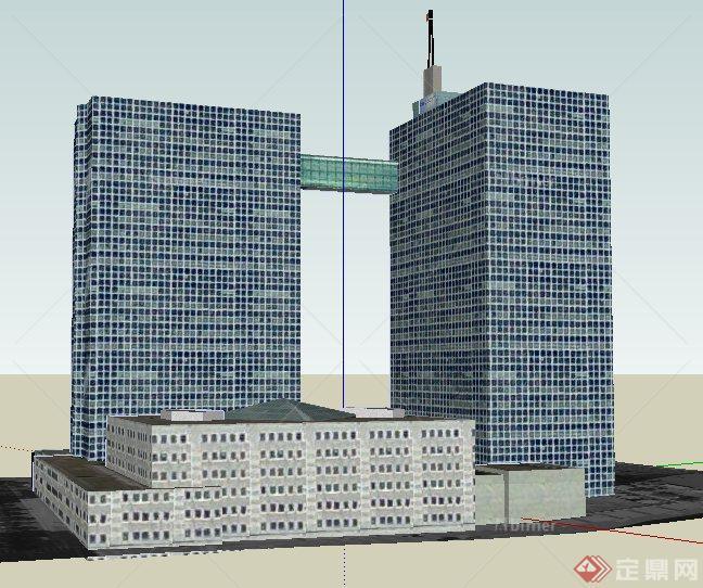 现代高层商务办公建筑SU模型
