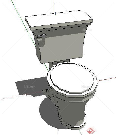 设计素材之厨卫设施马桶设计方案su模型1