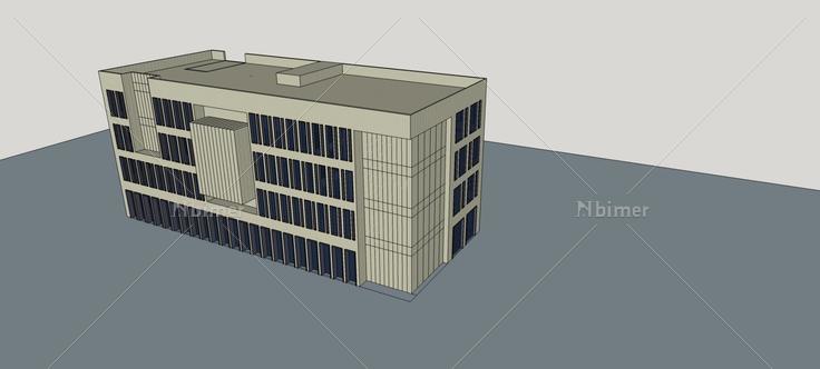 现代多层办公楼(79392)su模型下载