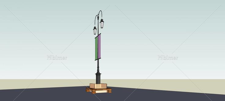 路灯广告牌(71792)su模型下载