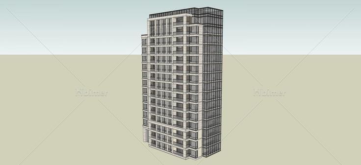 现代高层住宅(59307)su模型下载