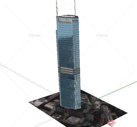 某个超高层商业建筑SU模型
