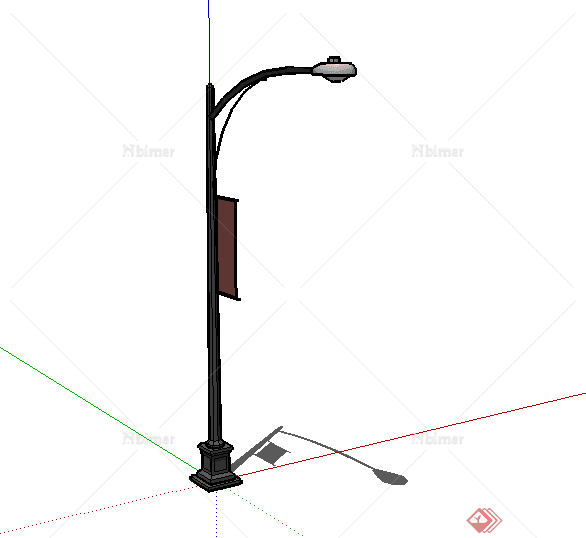 某现代风格室外灯具路灯设计SU模型2
